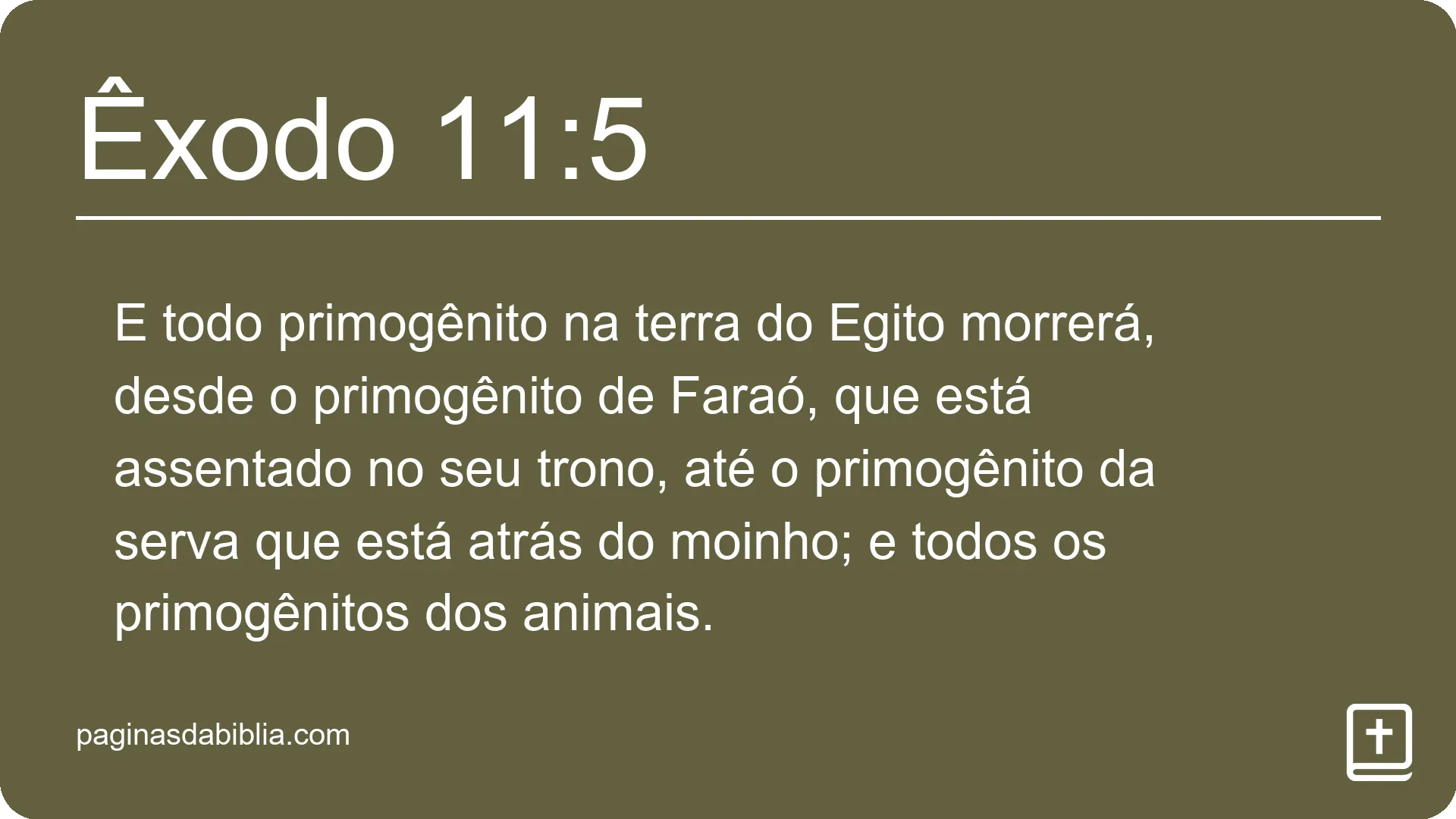 Êxodo 11:5