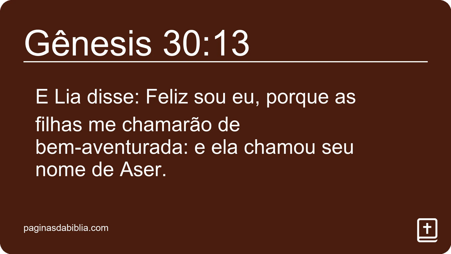 Gênesis 30:13