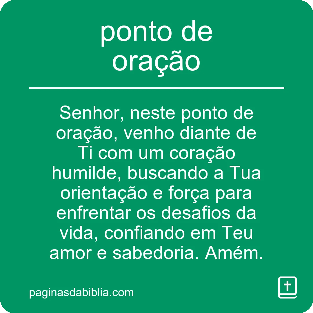 ponto de oração