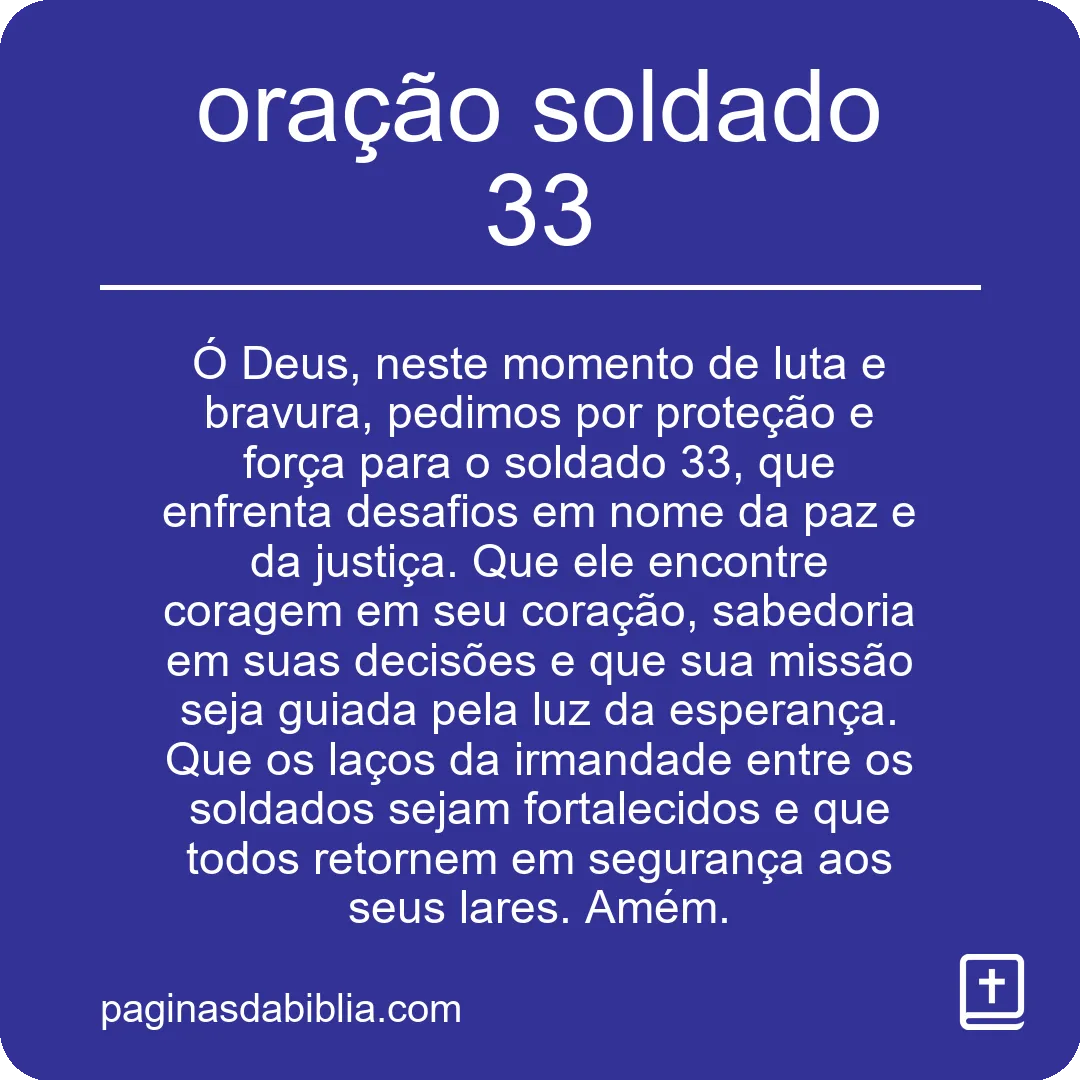 oração soldado 33