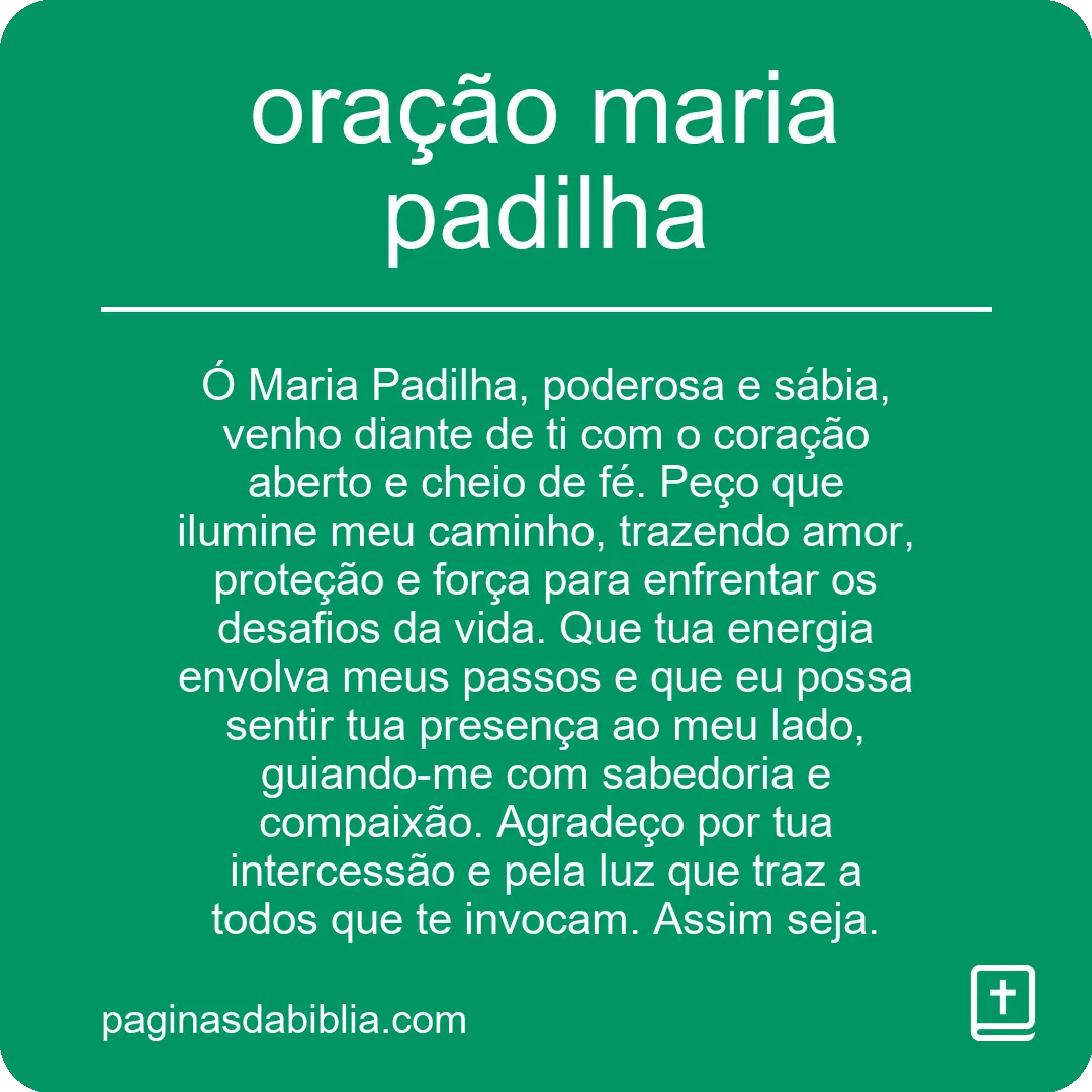 oração maria padilha