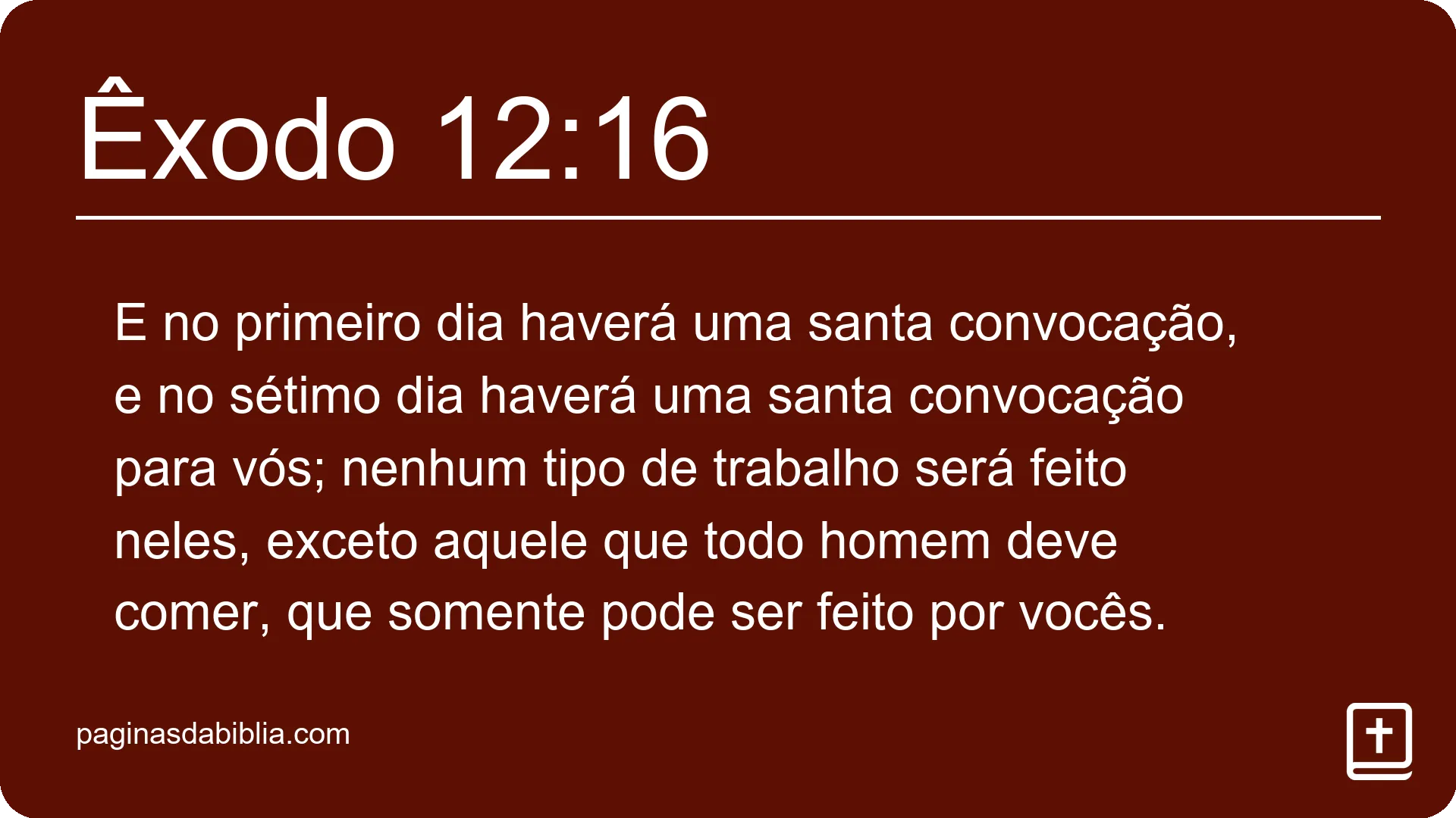 Êxodo 12:16