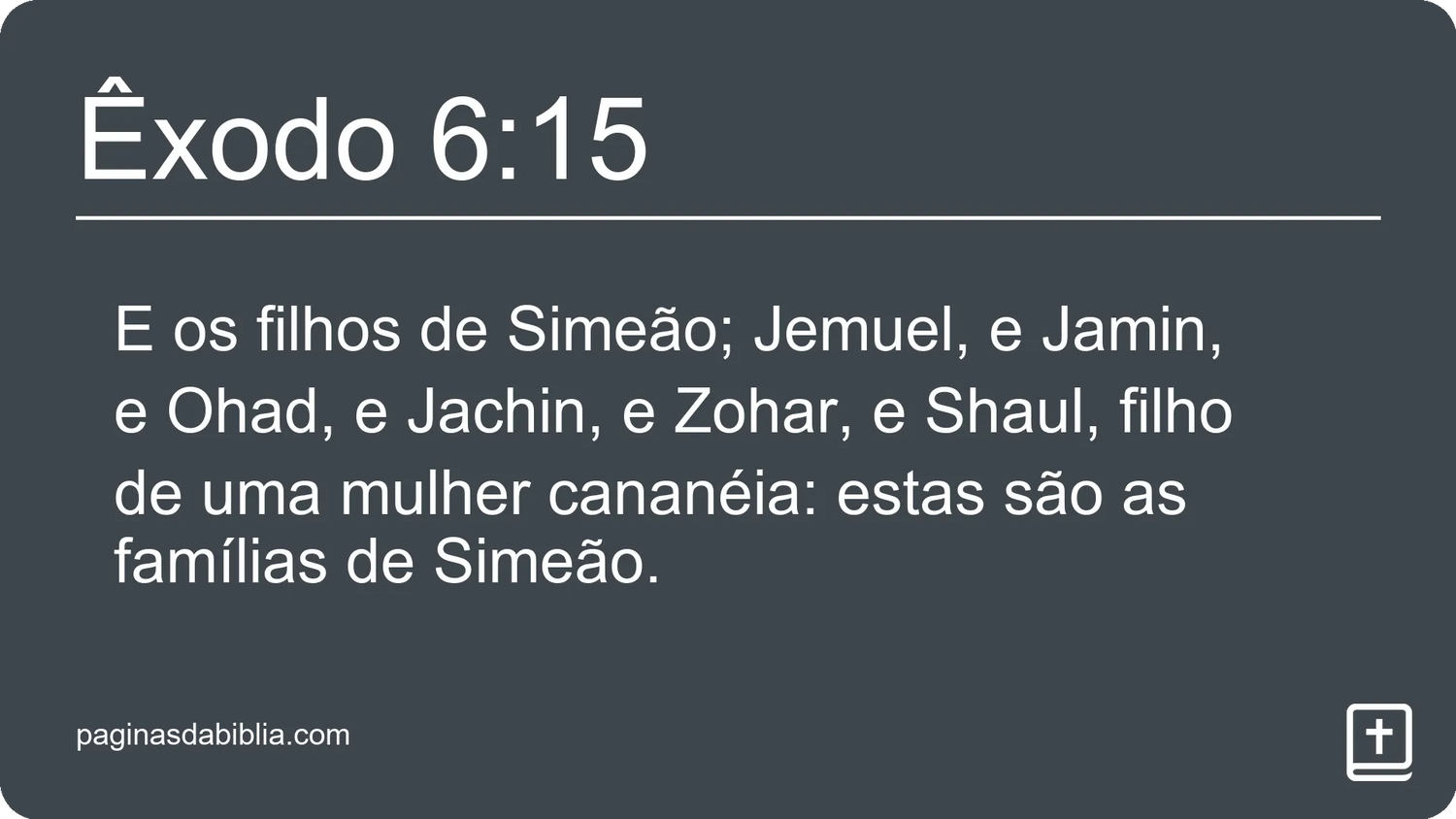 Êxodo 6:15