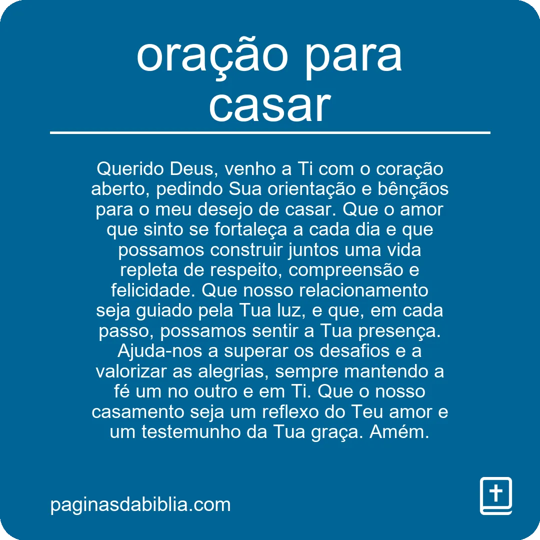 oração para casar