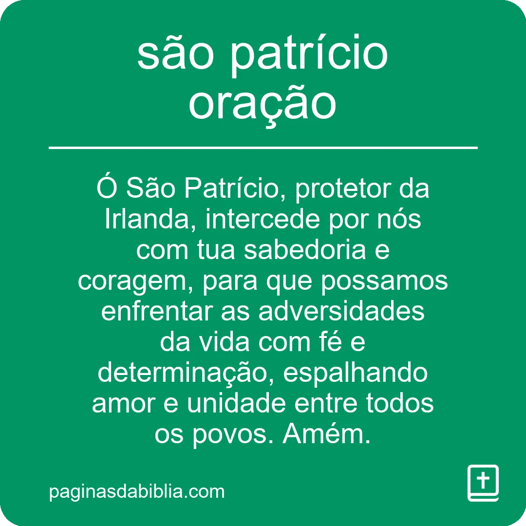 são patrício oração