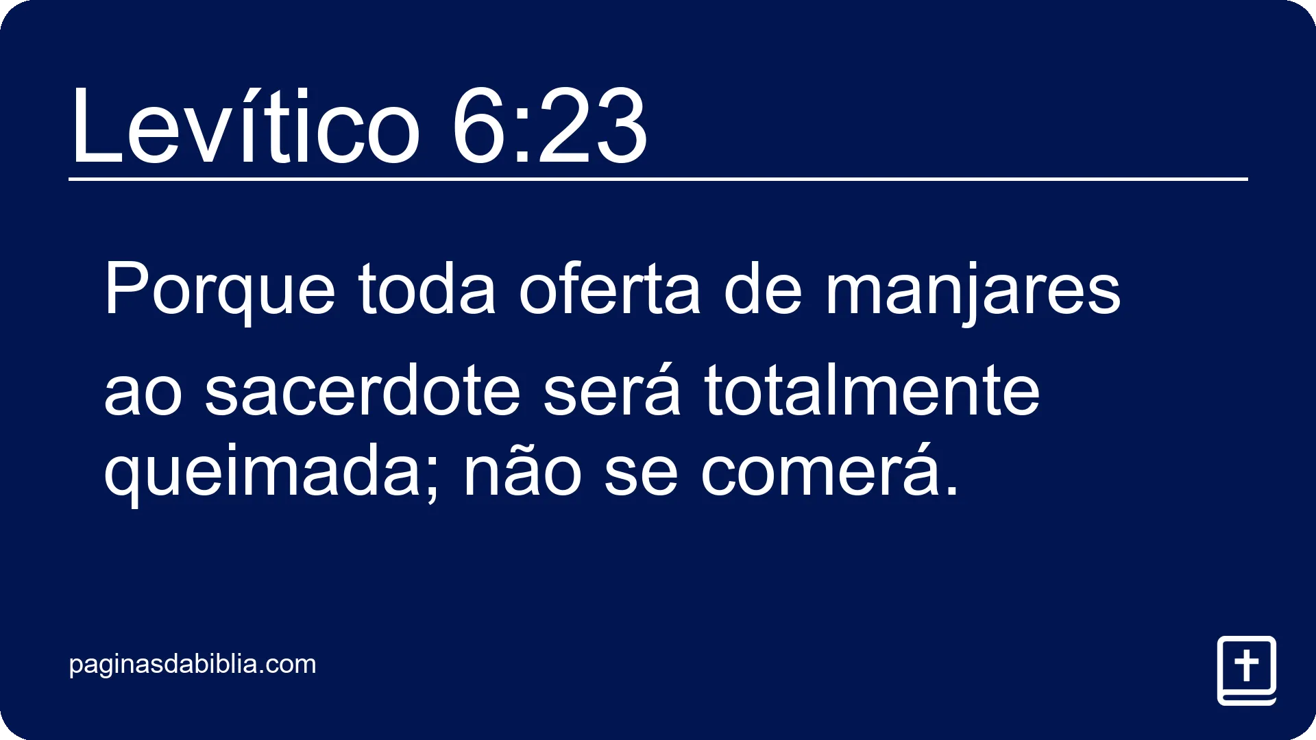 Levítico 6:23