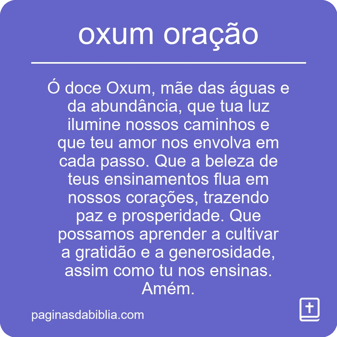 oxum oração