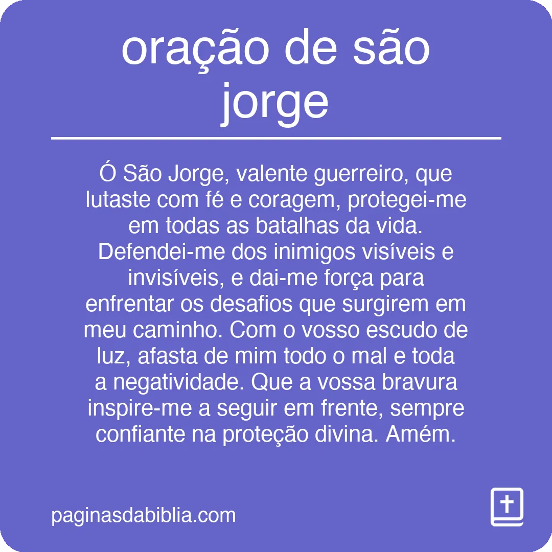 oração de são jorge