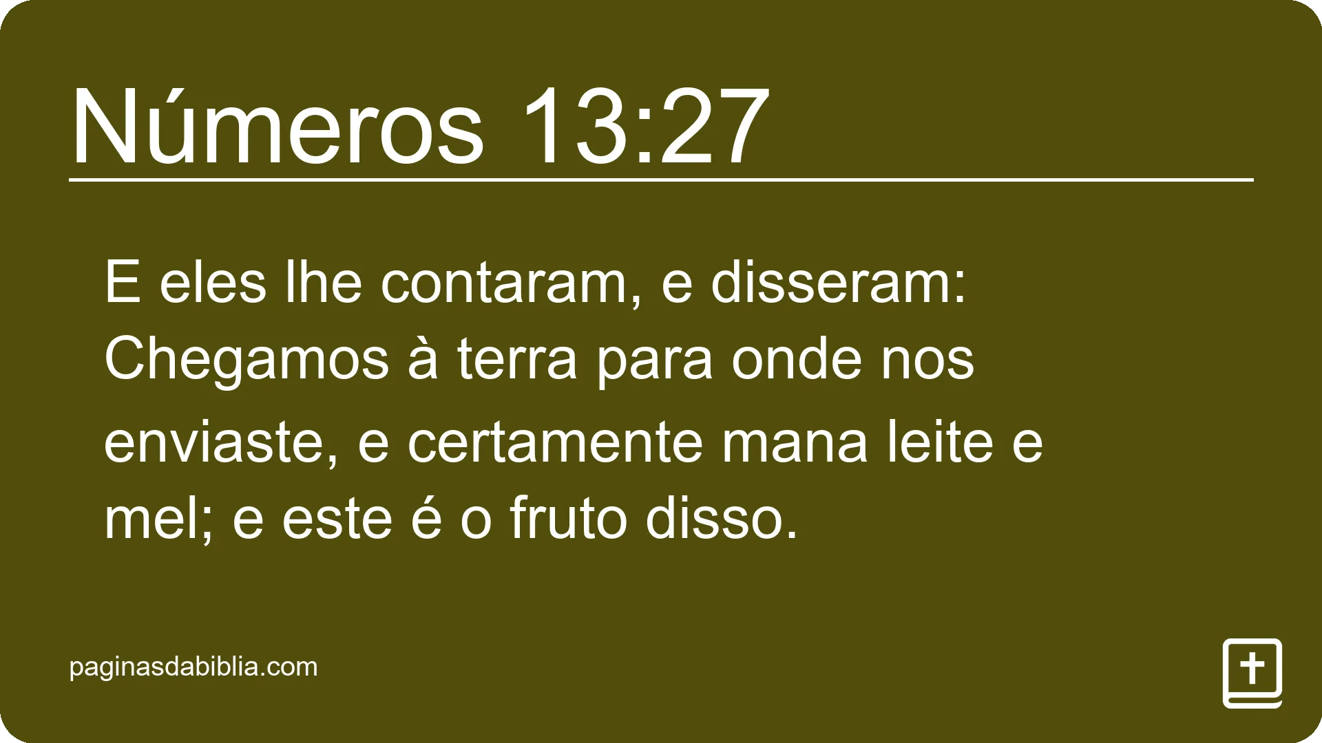 Números 13:27