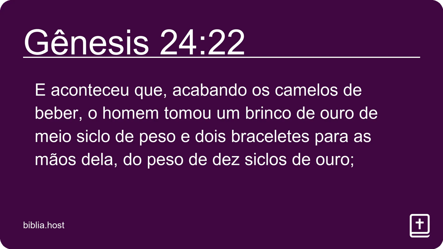 Gênesis 24:22