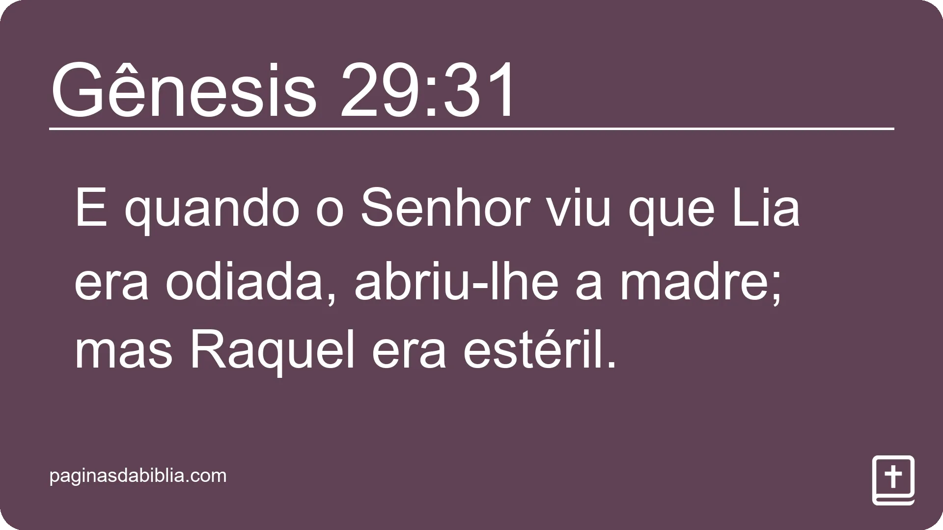 Gênesis 29:31