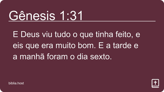 Gênesis 1:31