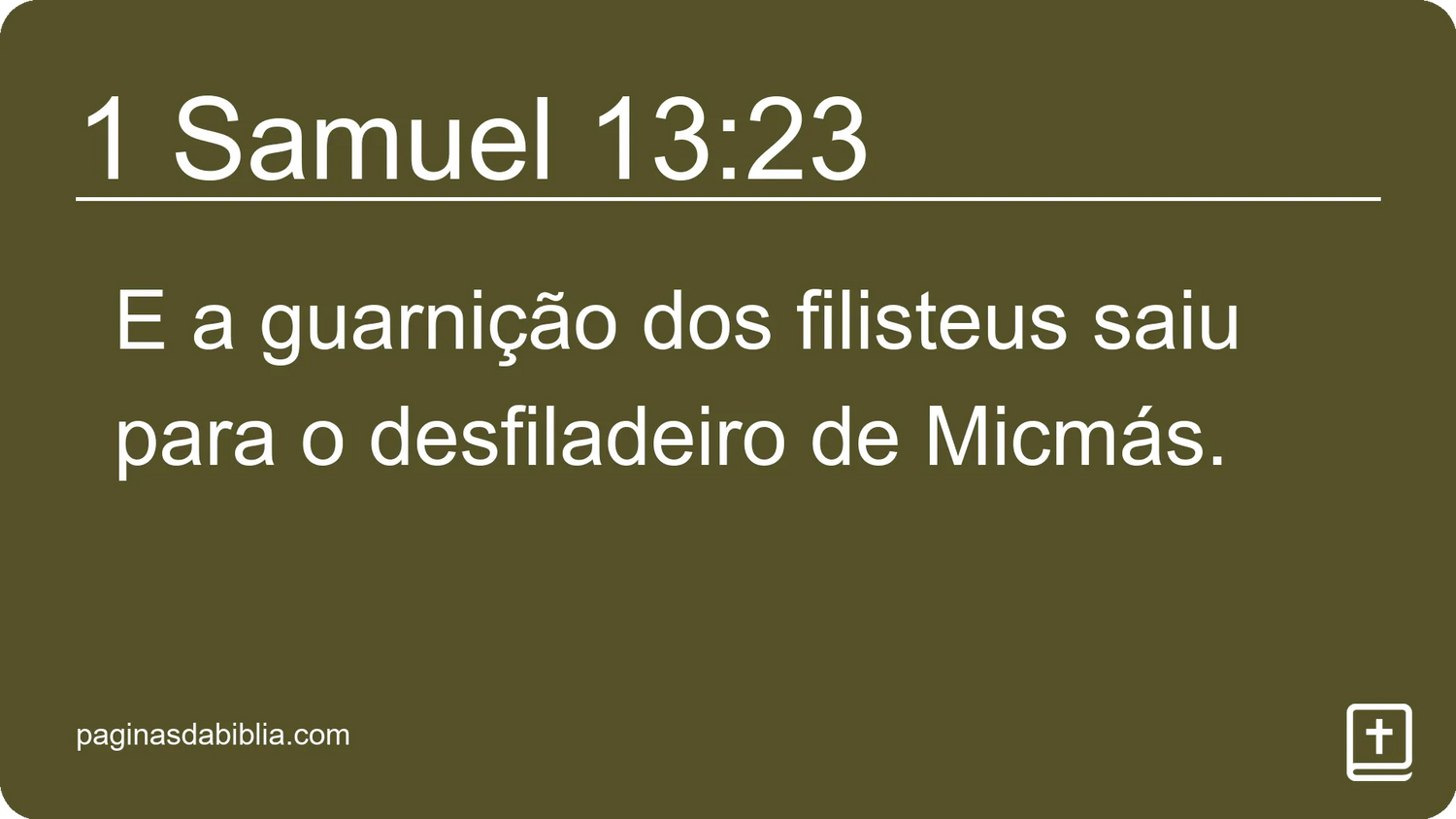 1 Samuel 13:23