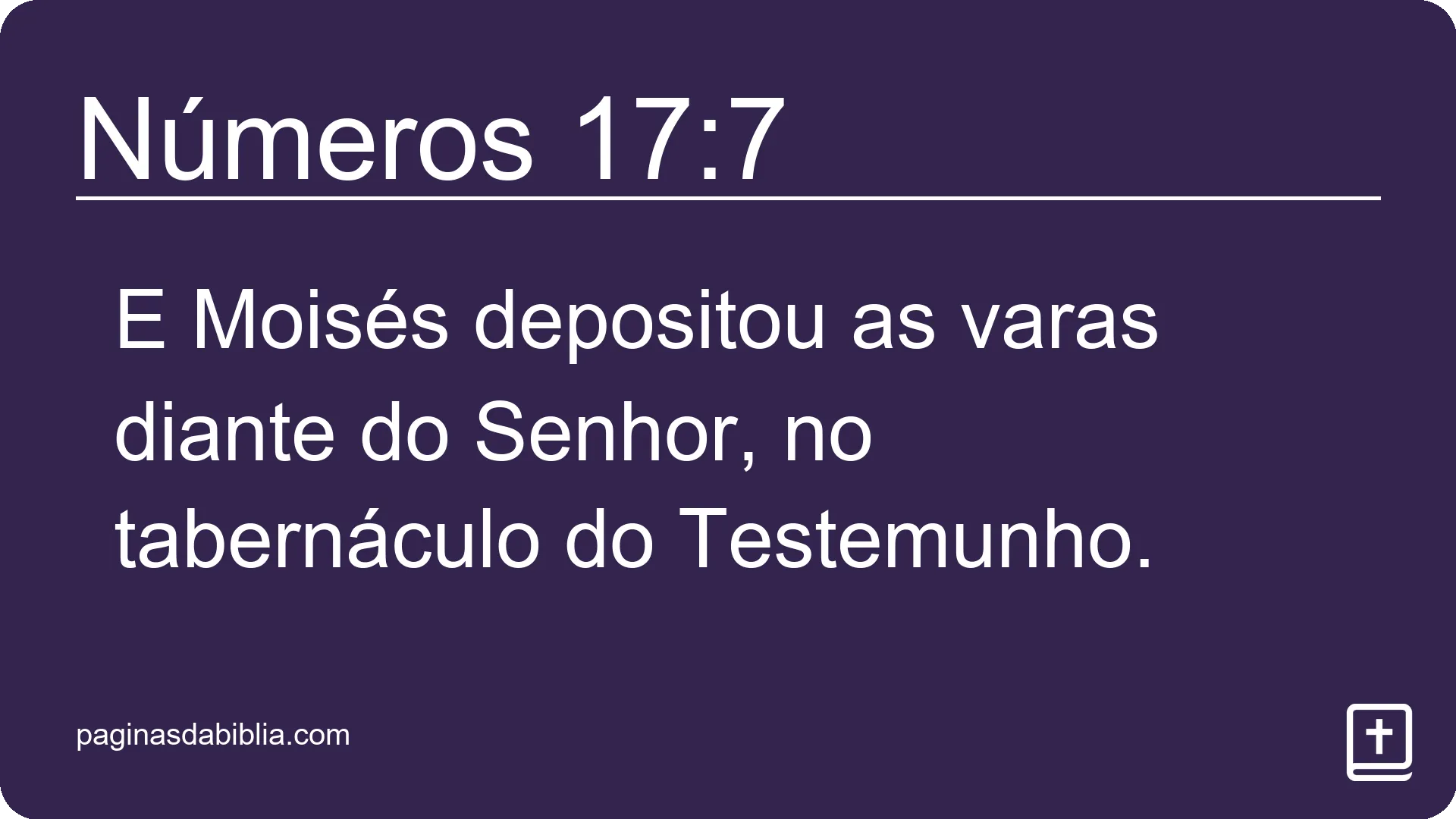 Números 17:7