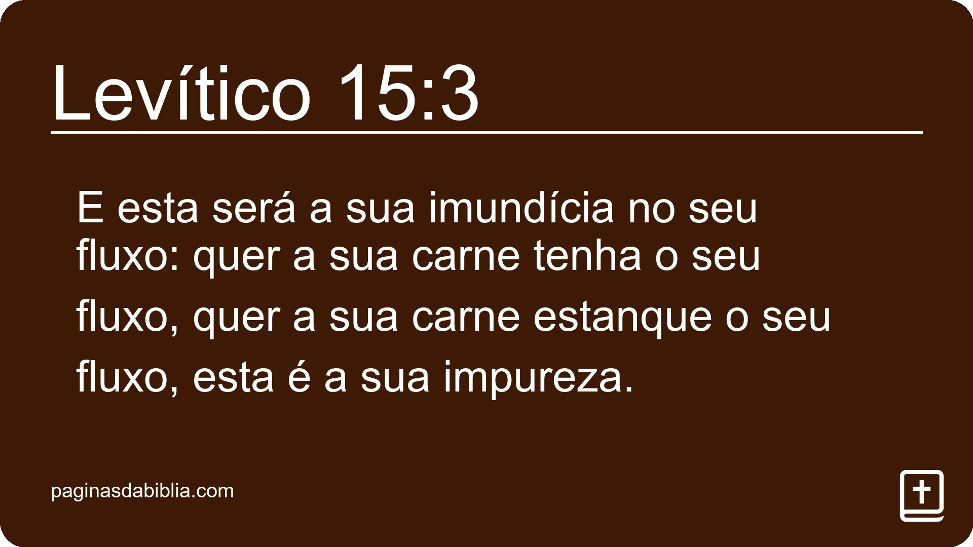 Levítico 15:3