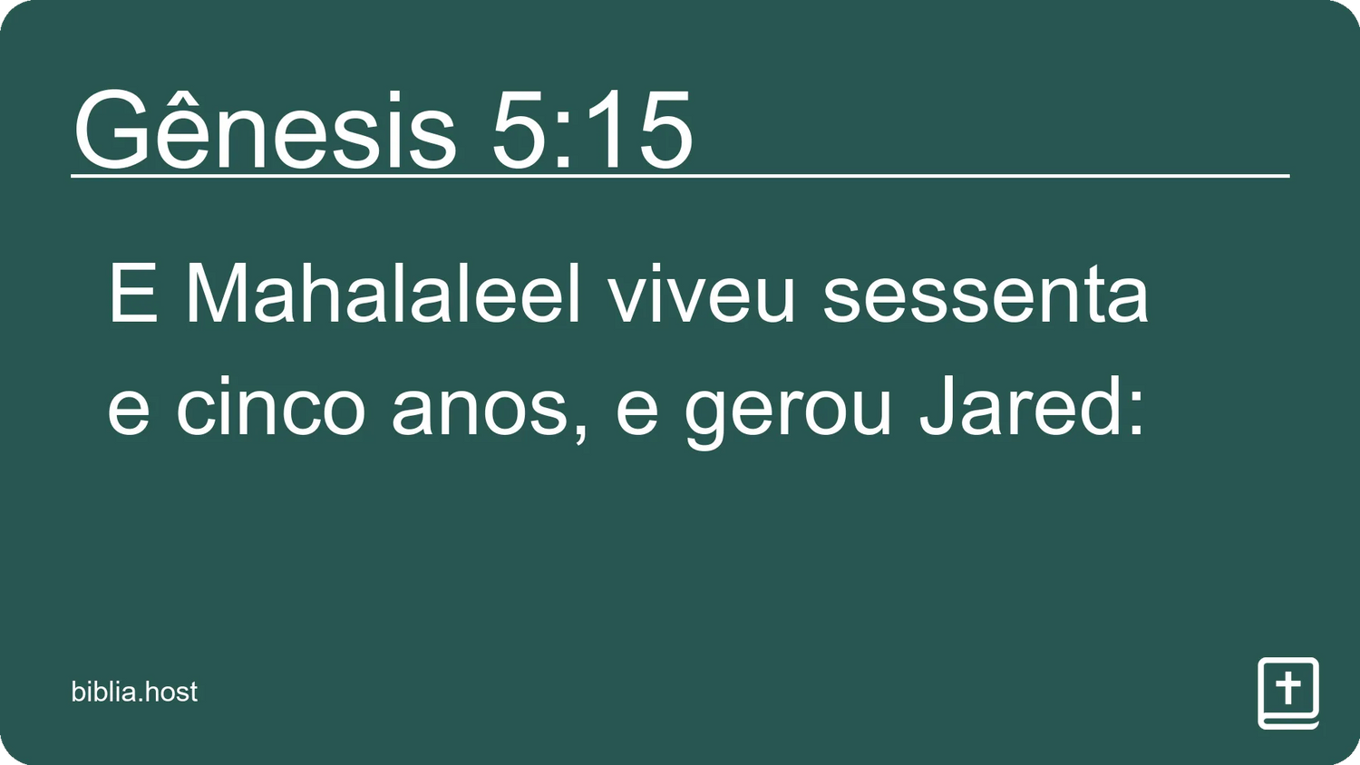 Gênesis 5:15