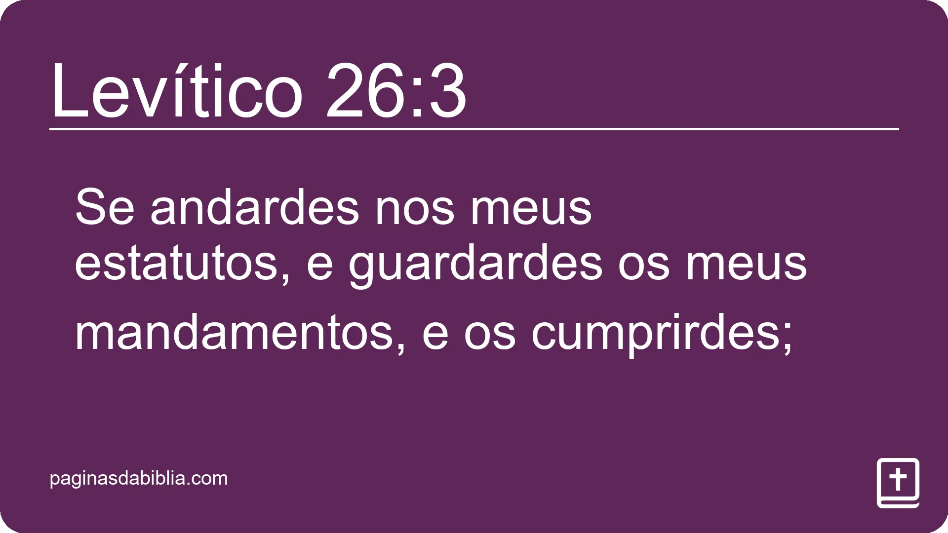 Levítico 26:3