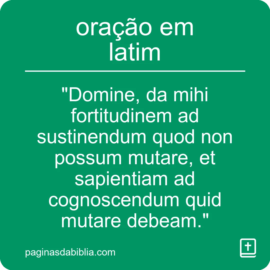 oração em latim