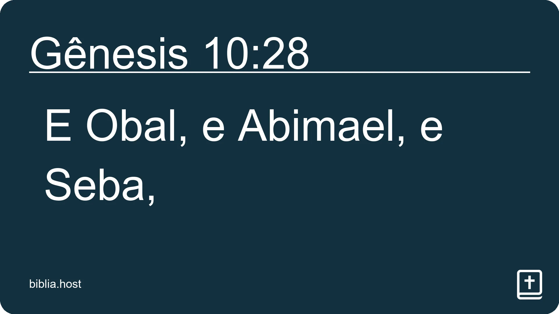 Gênesis 10:28