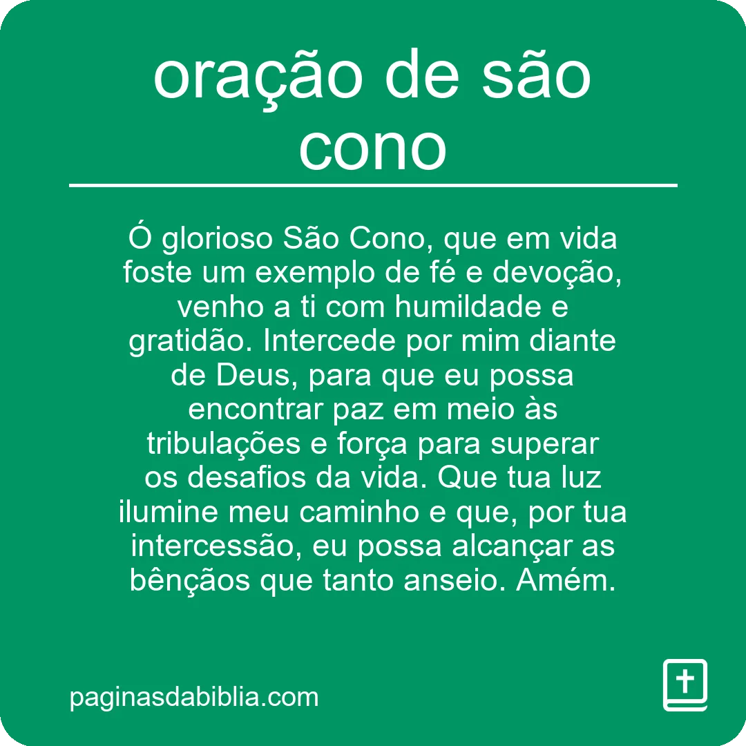 oração de são cono