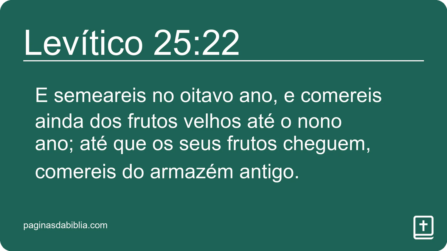 Levítico 25:22