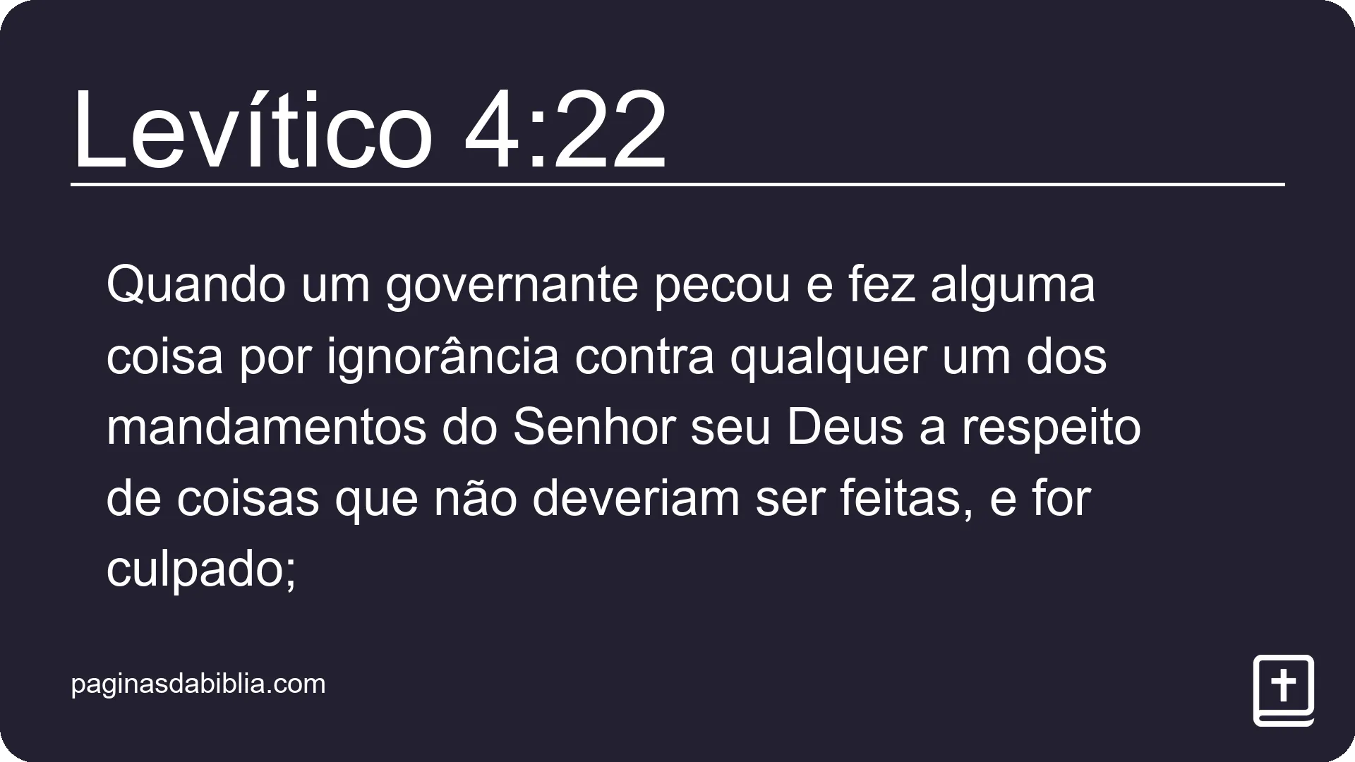 Levítico 4:22