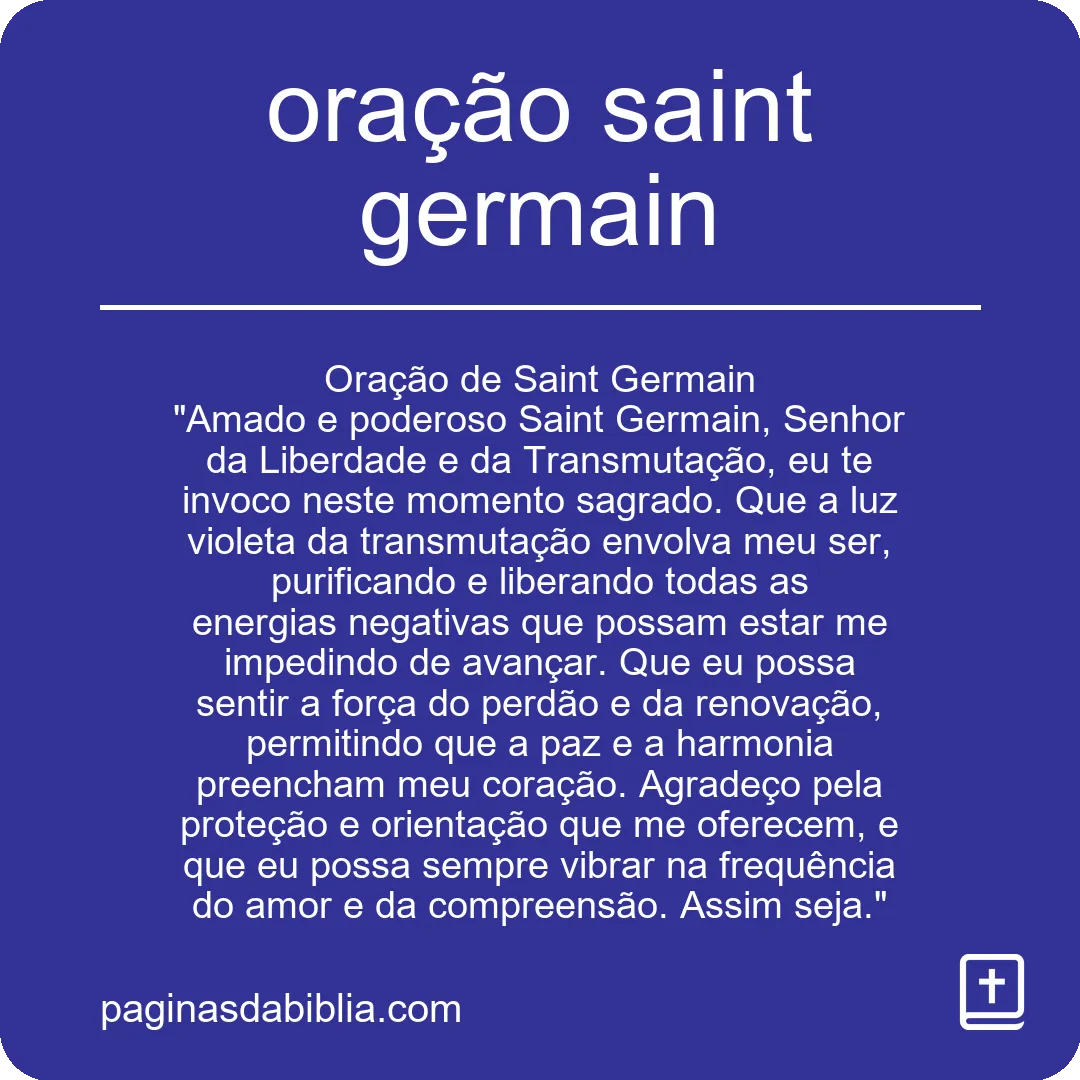 oração saint germain