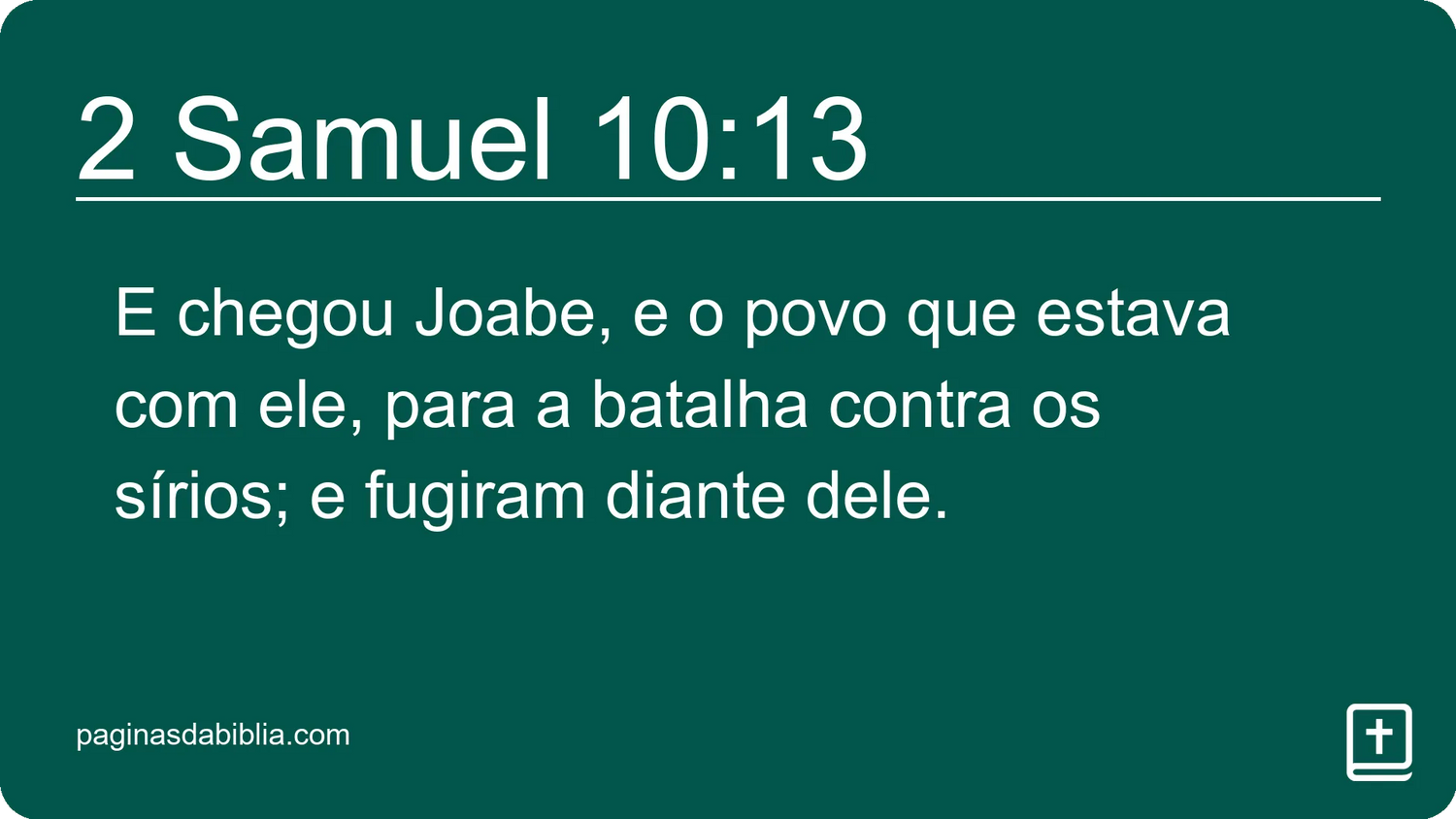 2 Samuel 10:13