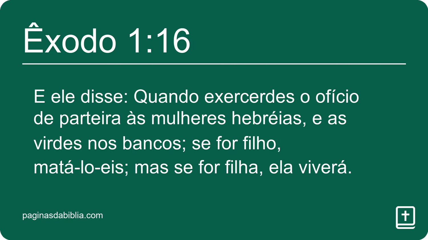 Êxodo 1:16