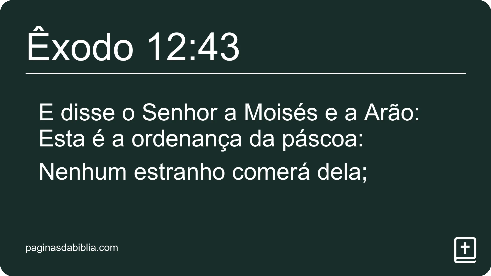 Êxodo 12:43