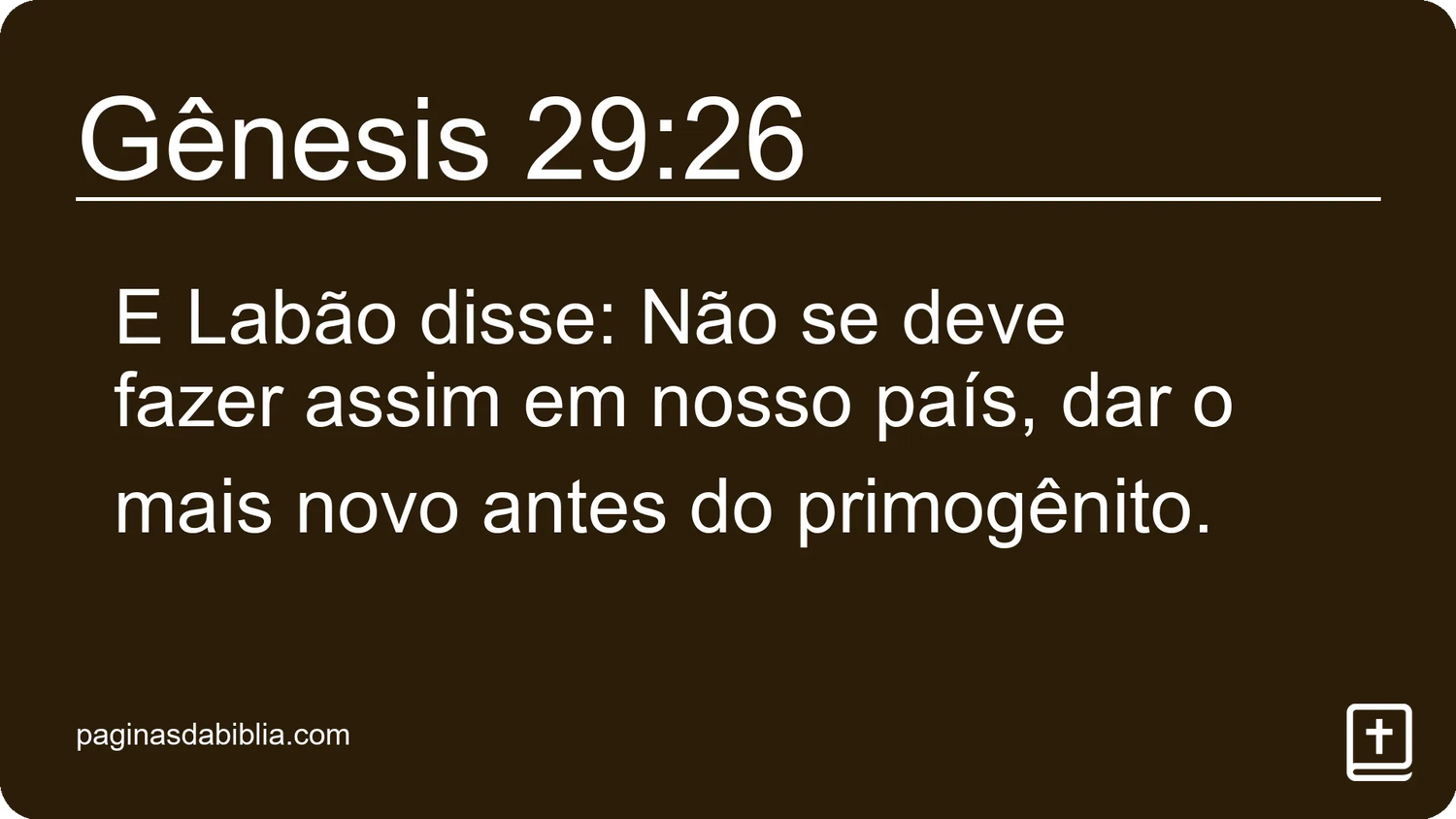 Gênesis 29:26