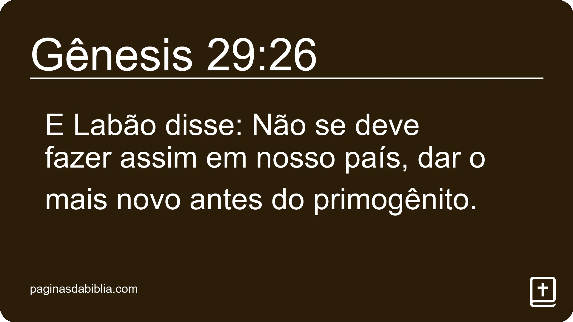 Gênesis 29:26