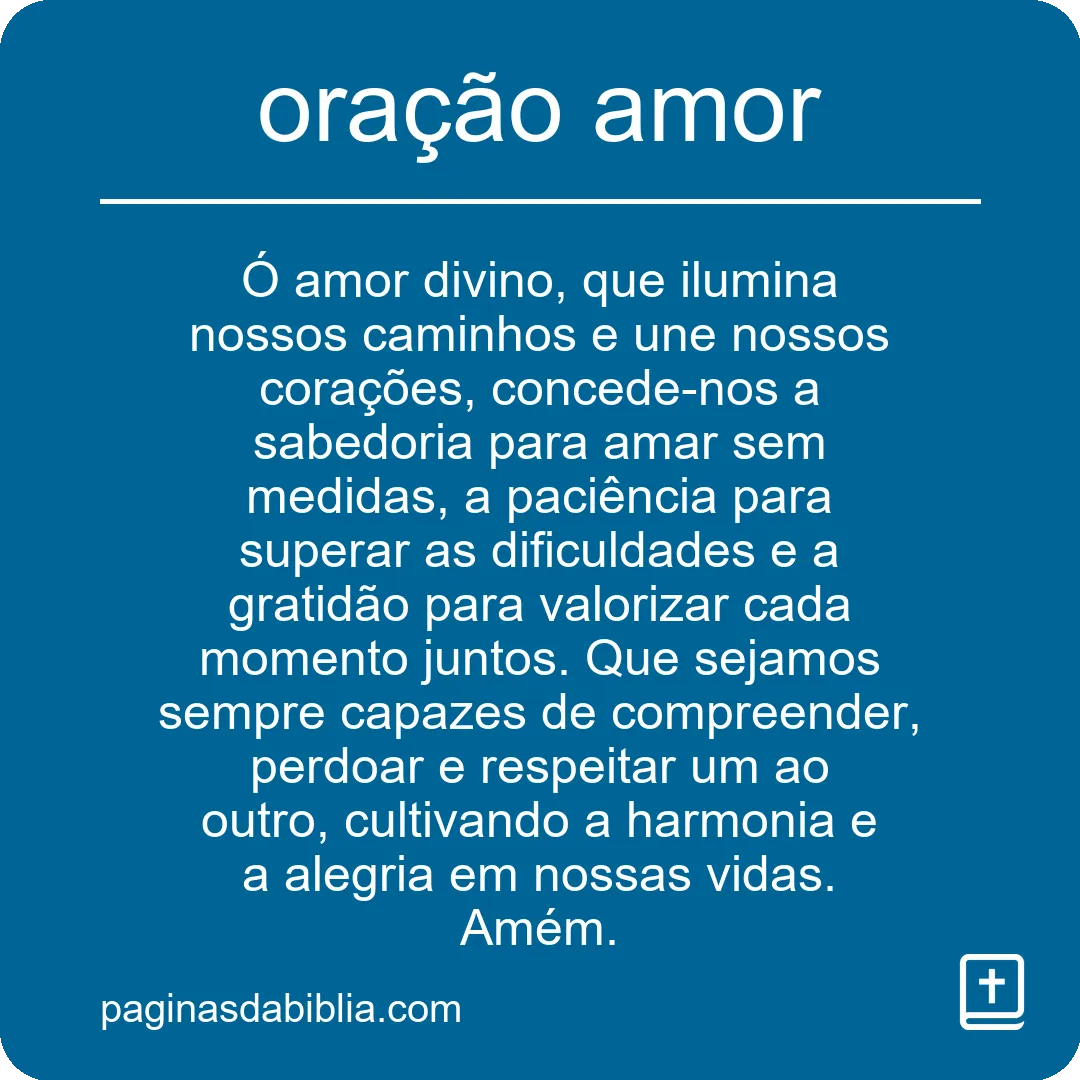 oração amor