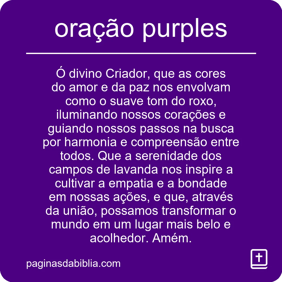 oração purples