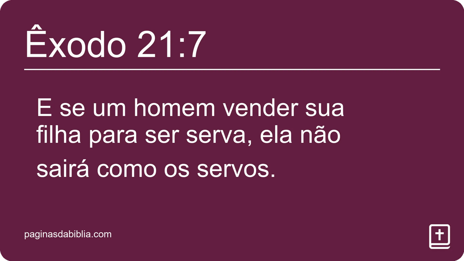 Êxodo 21:7