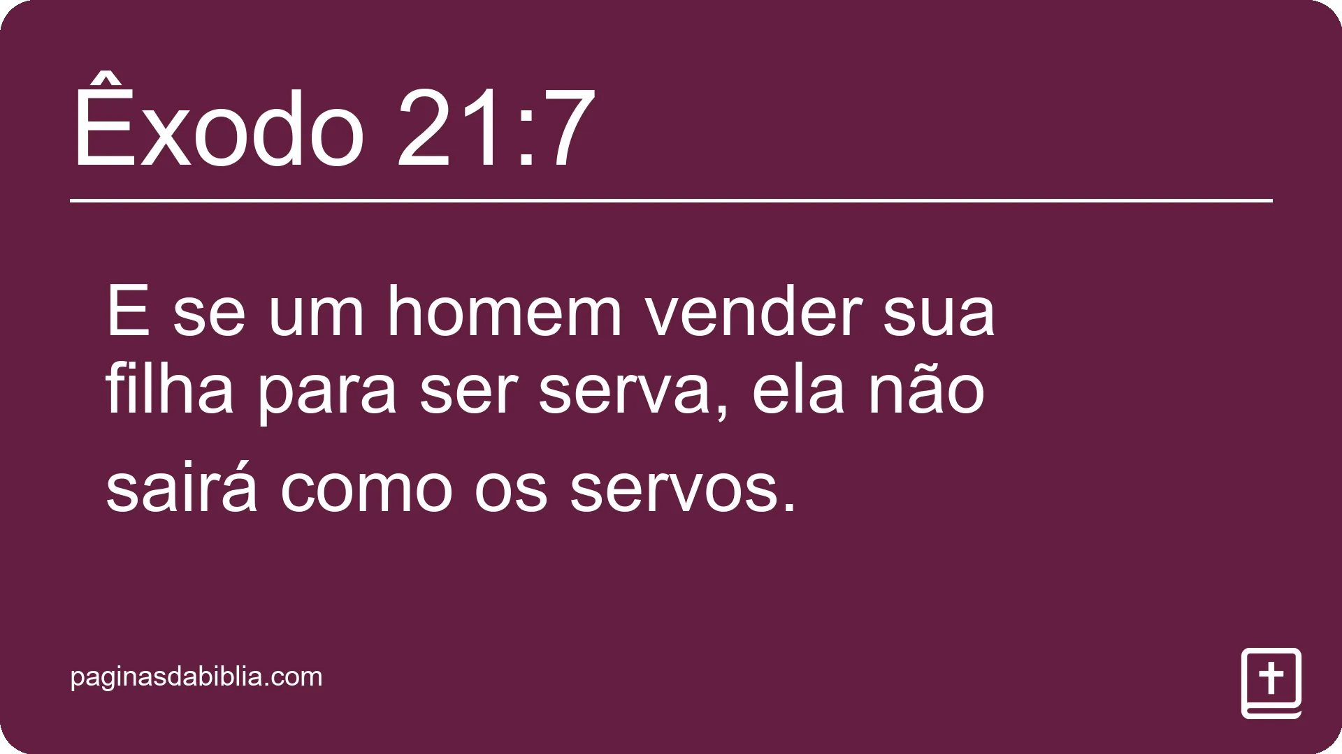 Êxodo 21:7