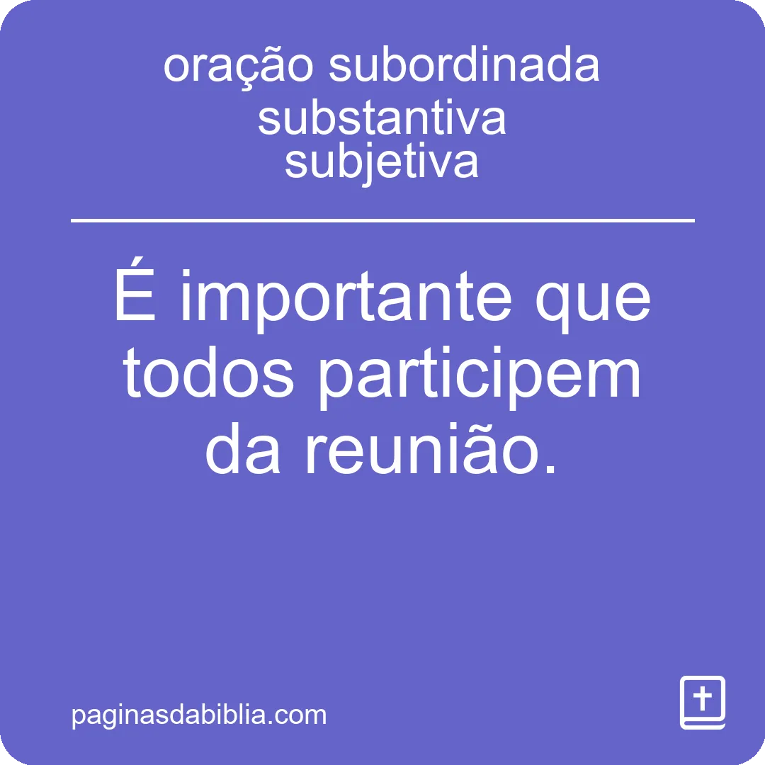 oração subordinada substantiva subjetiva