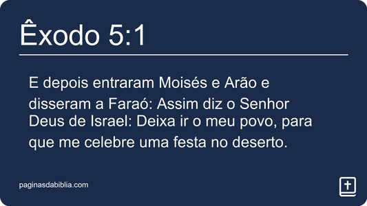 Êxodo 5:1