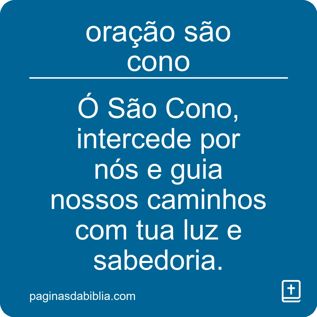 oração são cono