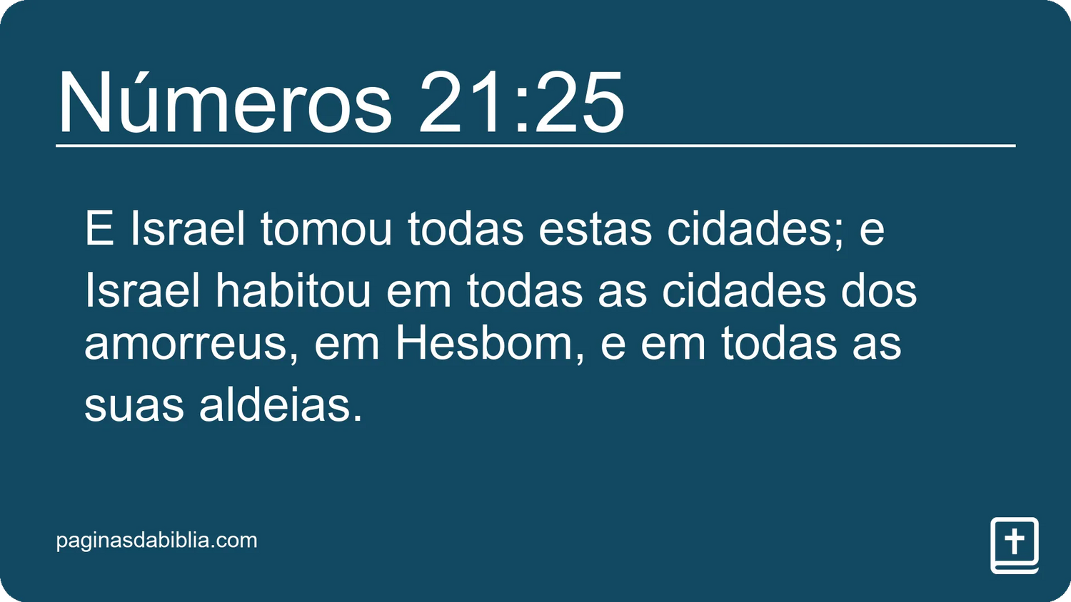 Números 21:25