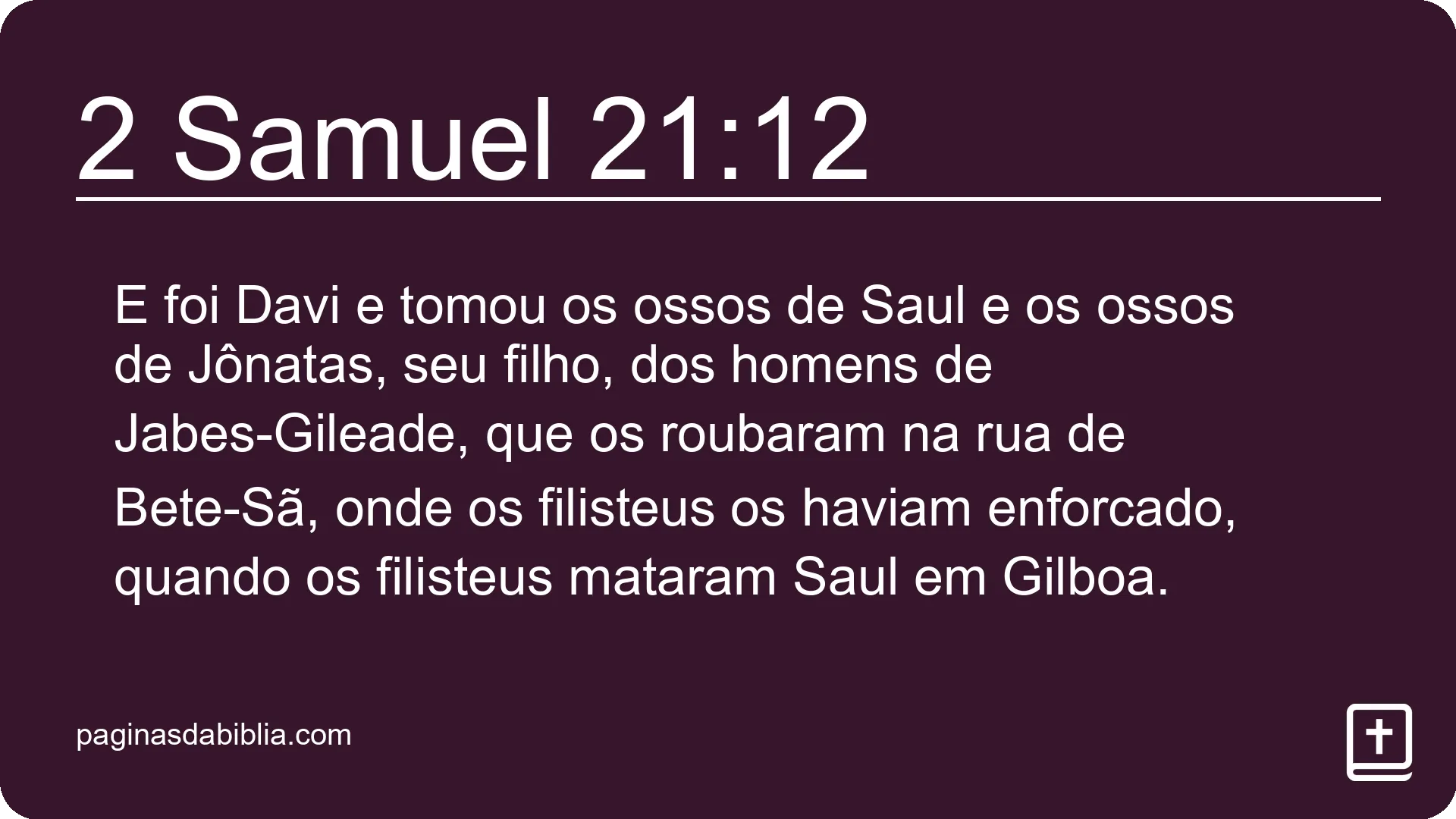 2 Samuel 21:12