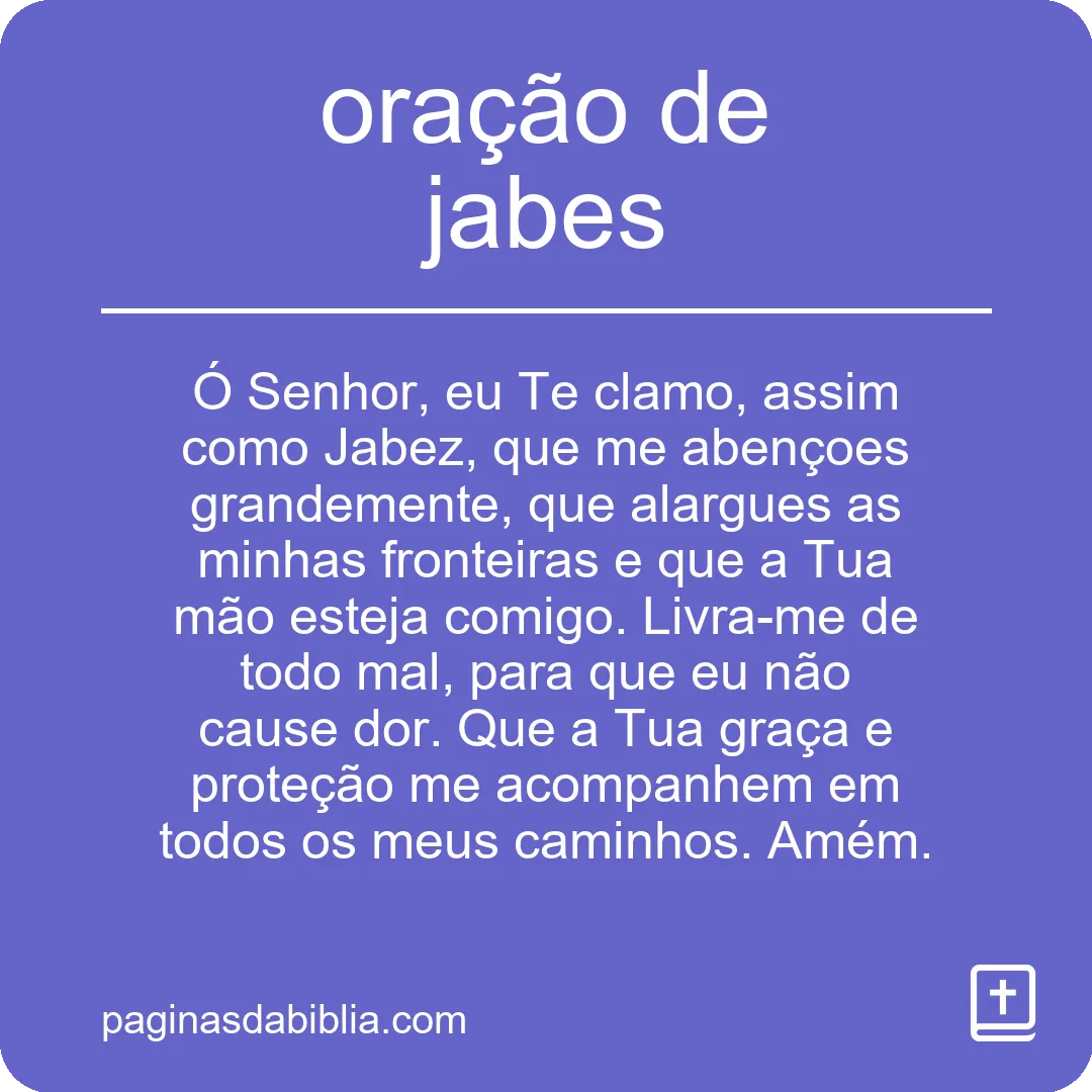 oração de jabes