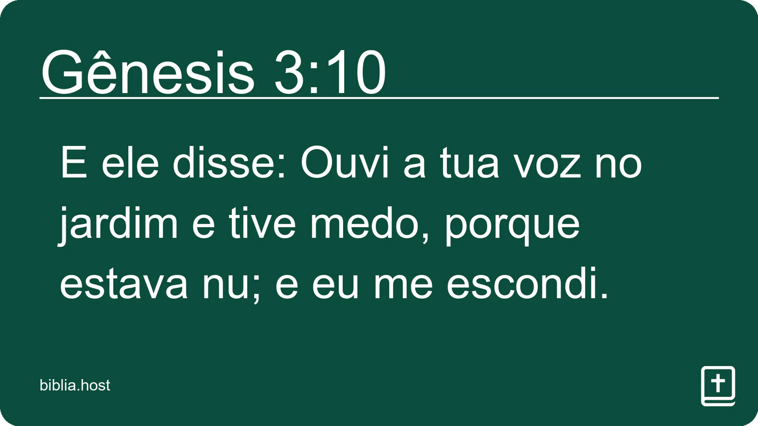 Gênesis 3:10