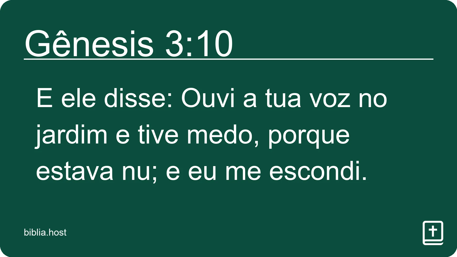 Gênesis 3:10