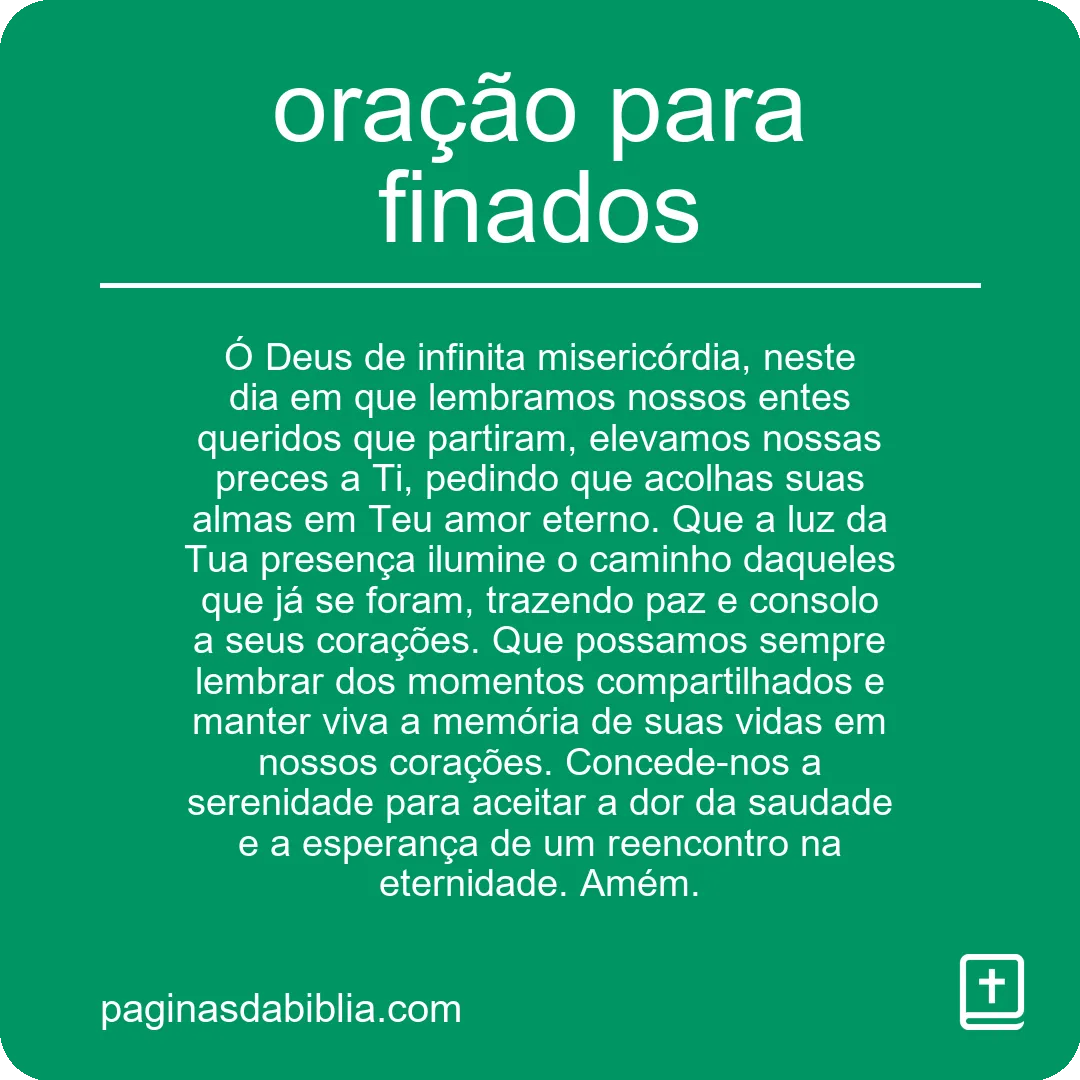 oração para finados