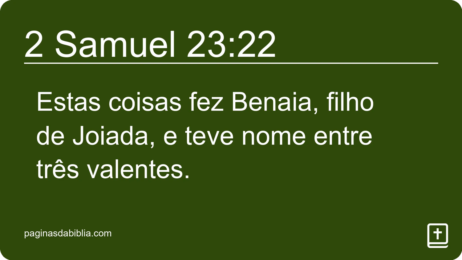 2 Samuel 23:22