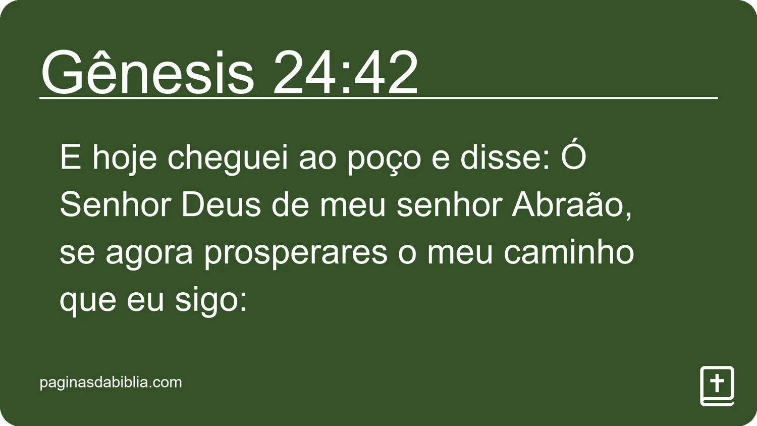 Gênesis 24:42