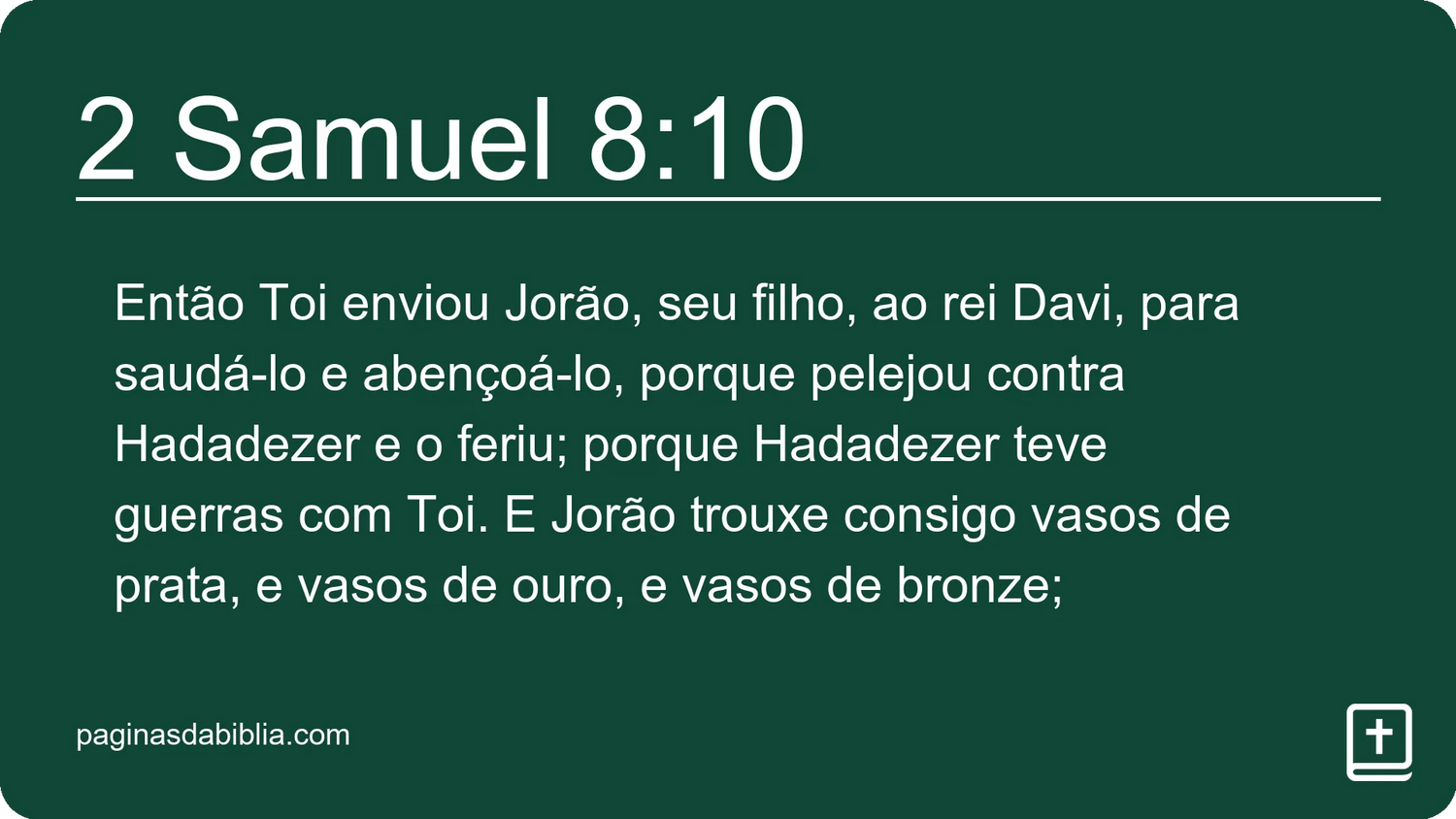 2 Samuel 8:10