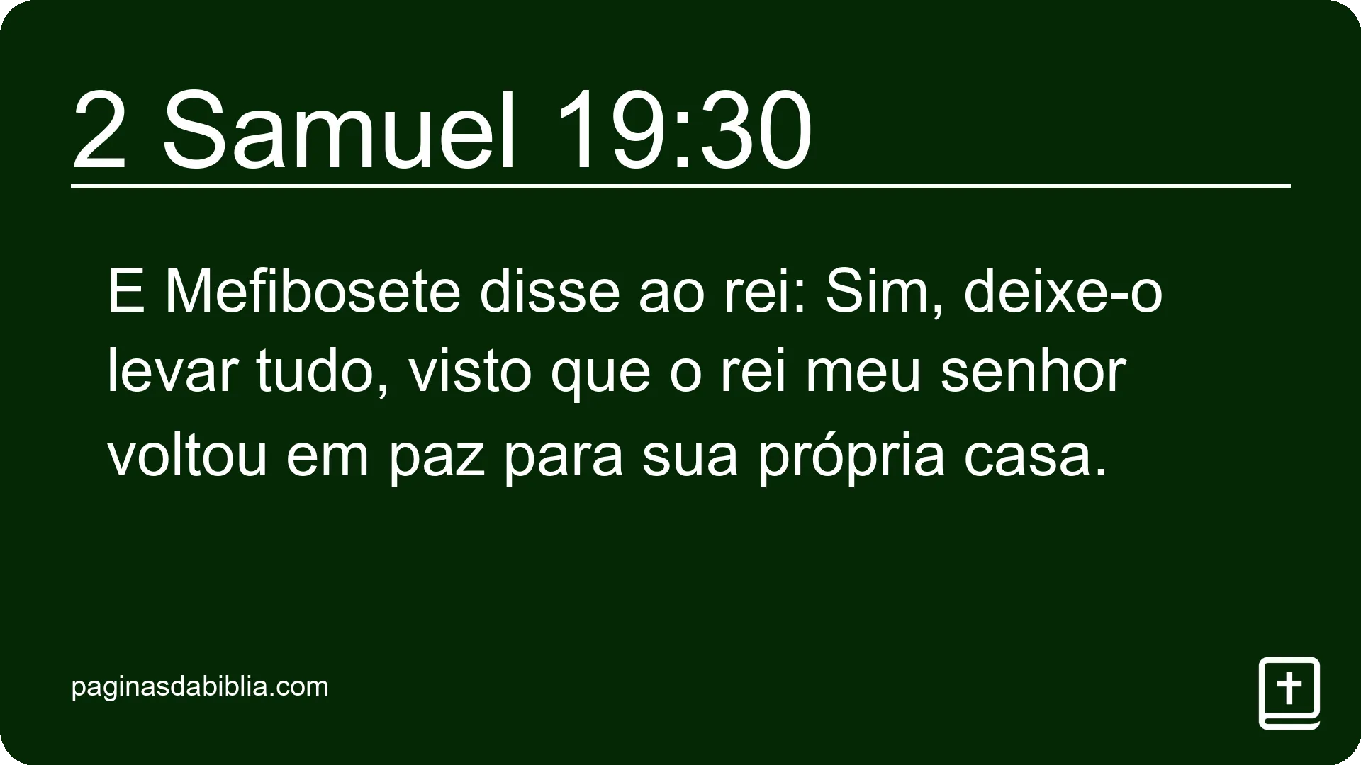 2 Samuel 19:30