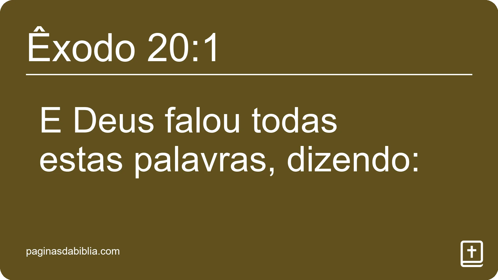 Êxodo 20:1